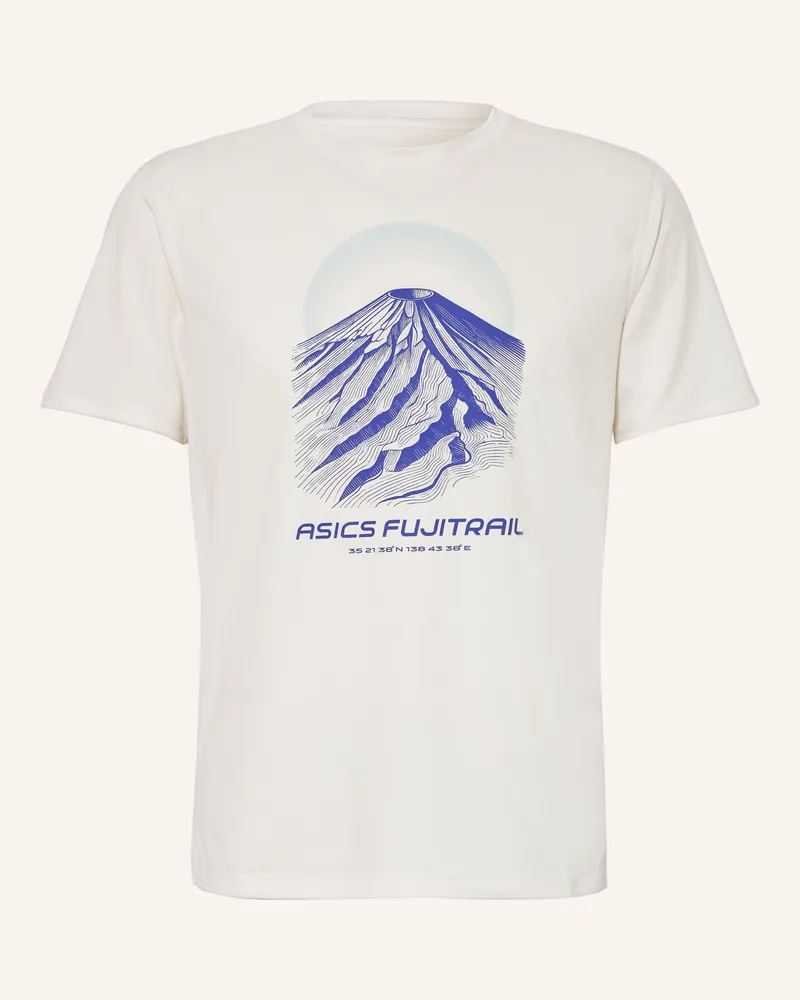 Asics Laufshirt Fujitrail Logo weiss Creme