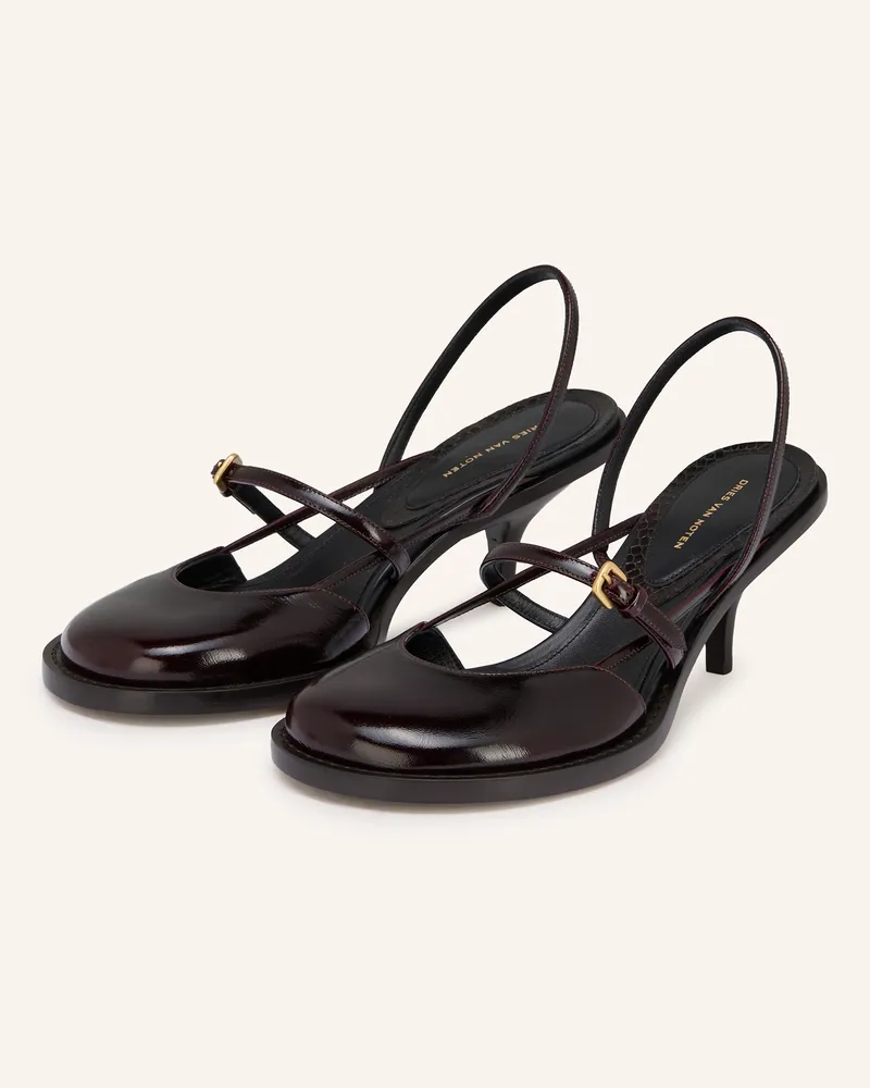 Dries van Noten Slingpumps Dunkelbraun