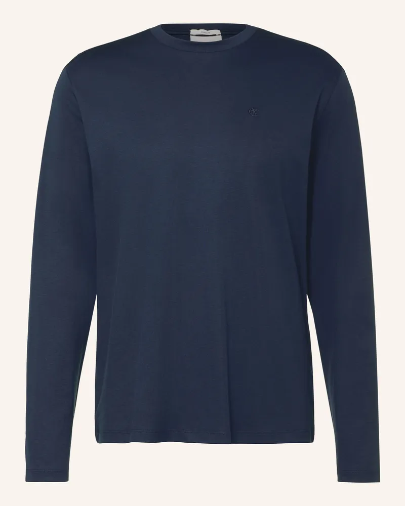 Calvin Klein Longsleeve Supima Interlock blau Dunkelblau