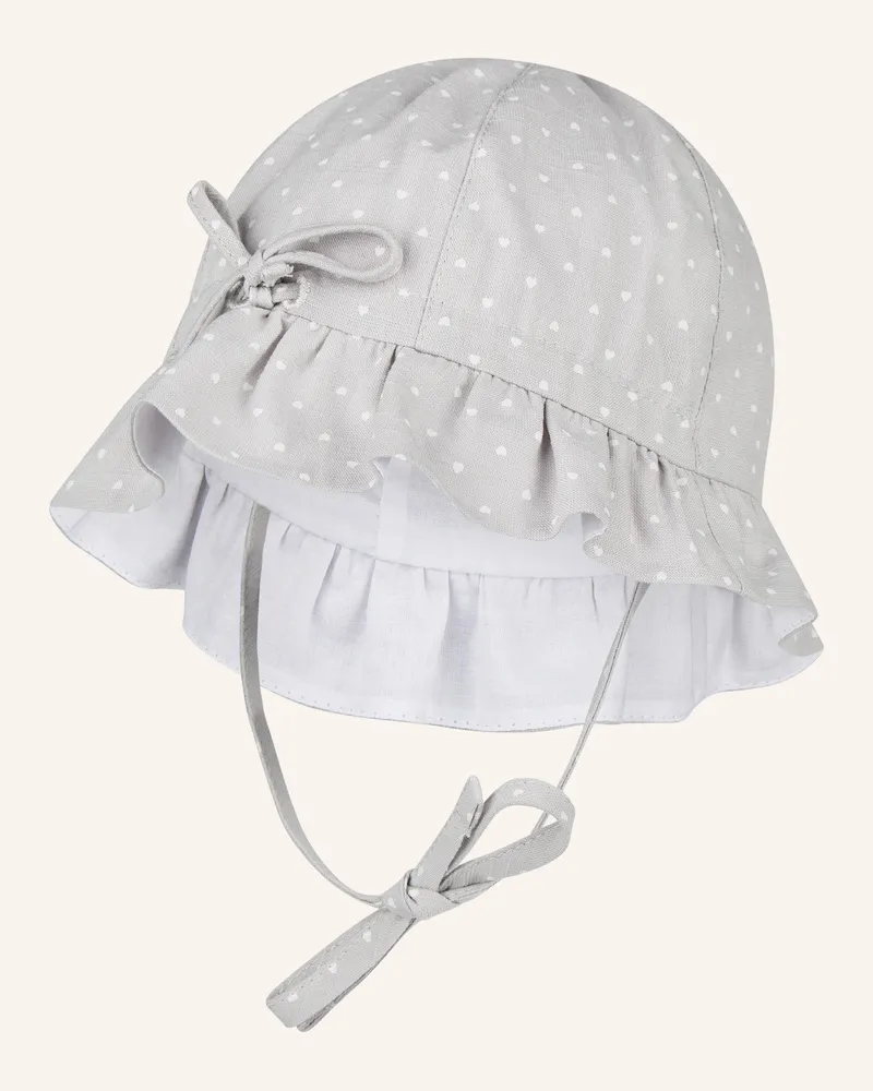 Sterntaler Hut Kleine Herzen grau Hellgrau