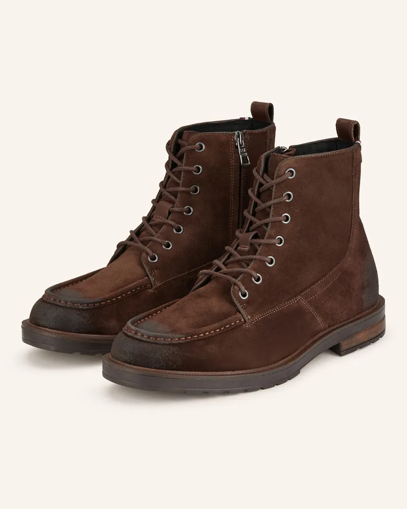 Tommy Hilfiger Schnürboots Dunkelbraun