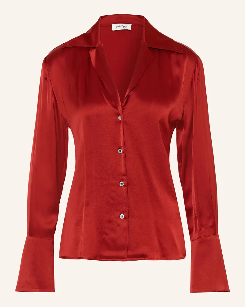 ottod’Ame Satinbluse rot Dunkelrot