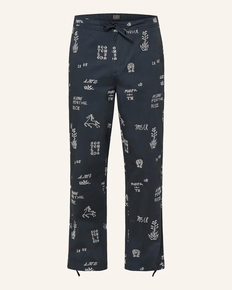 Scotch&Soda Chino Regular Fit schwarz Dunkelblau