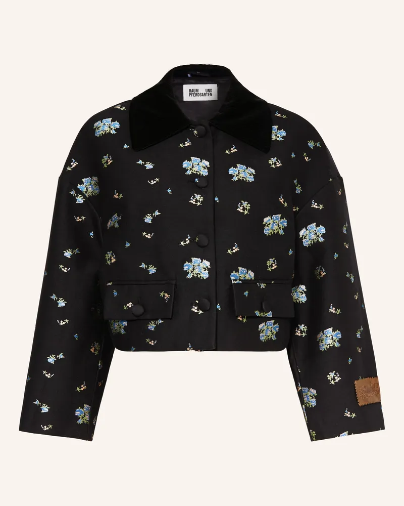 Baum und Pferdgarten Jacquard-Jacke Bebeth schwarz Schwarz