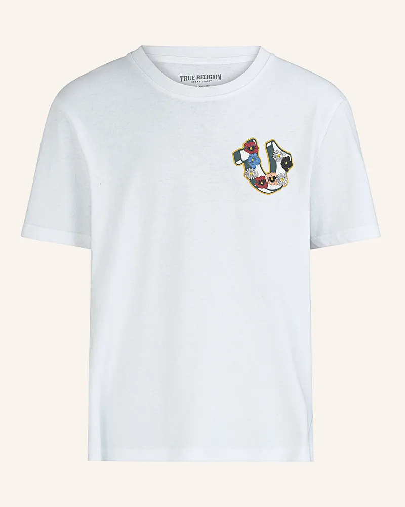 True Religion T-Shirt GARDEN Weiss