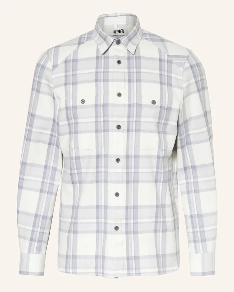 Drykorn Flanellhemd NOWEN Regular Fit Weiss