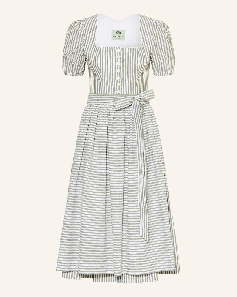 Berwin & Wolff Dirndl mit Leinen Grün