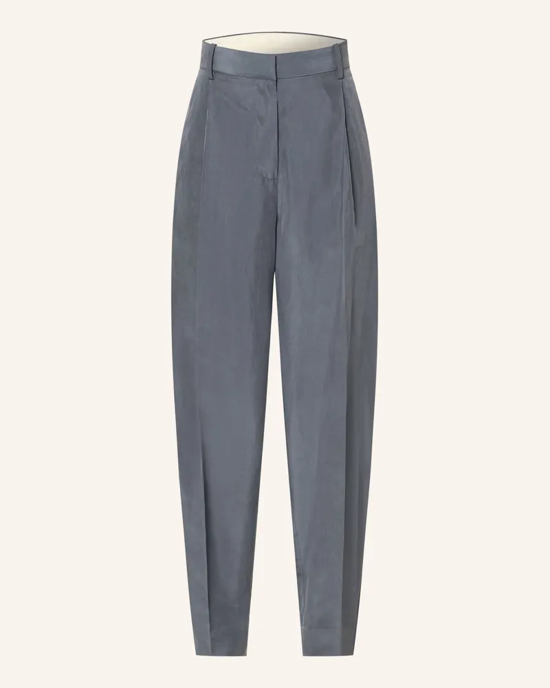 COS Seidenhose blau Dunkelgrau