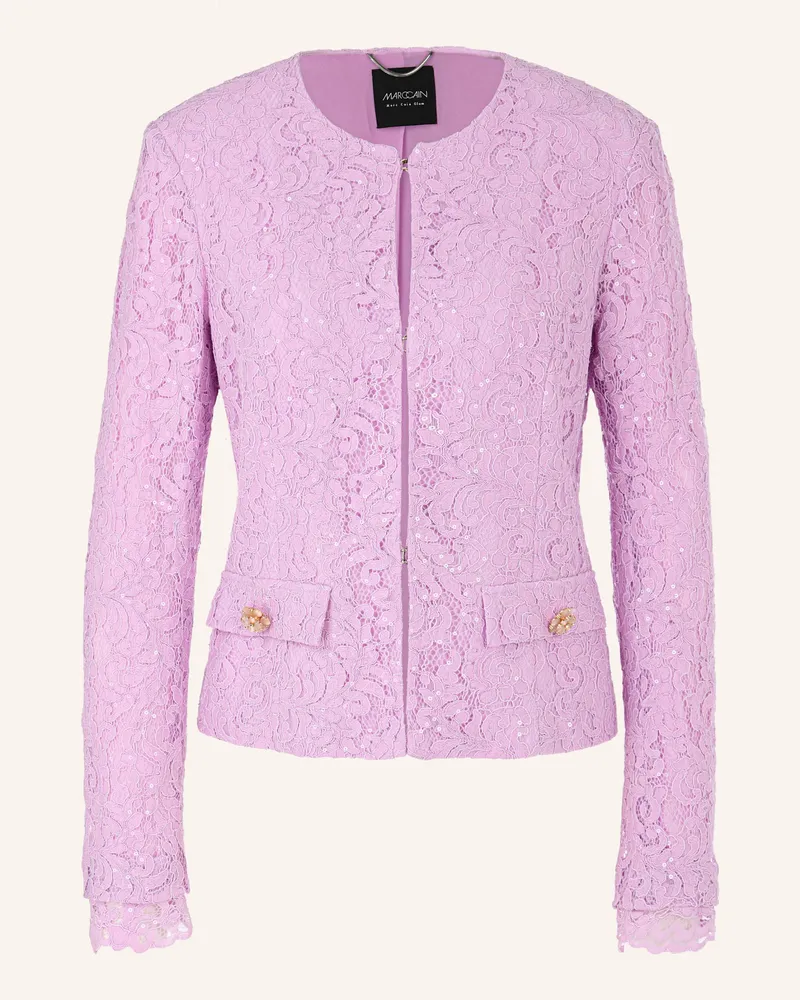 Marc Cain Spitzenjacke mit Pailletten Pink