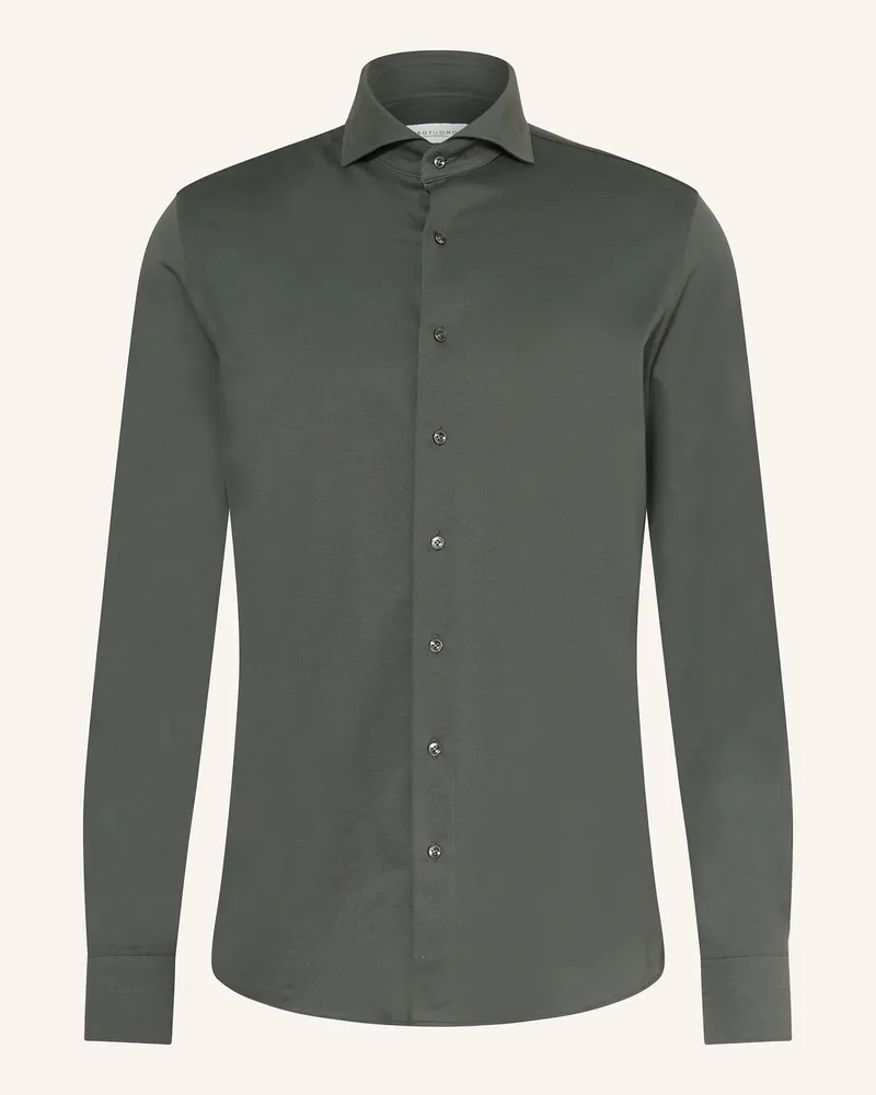 Profuomo Hemd Slim Fit Dunkelgrün
