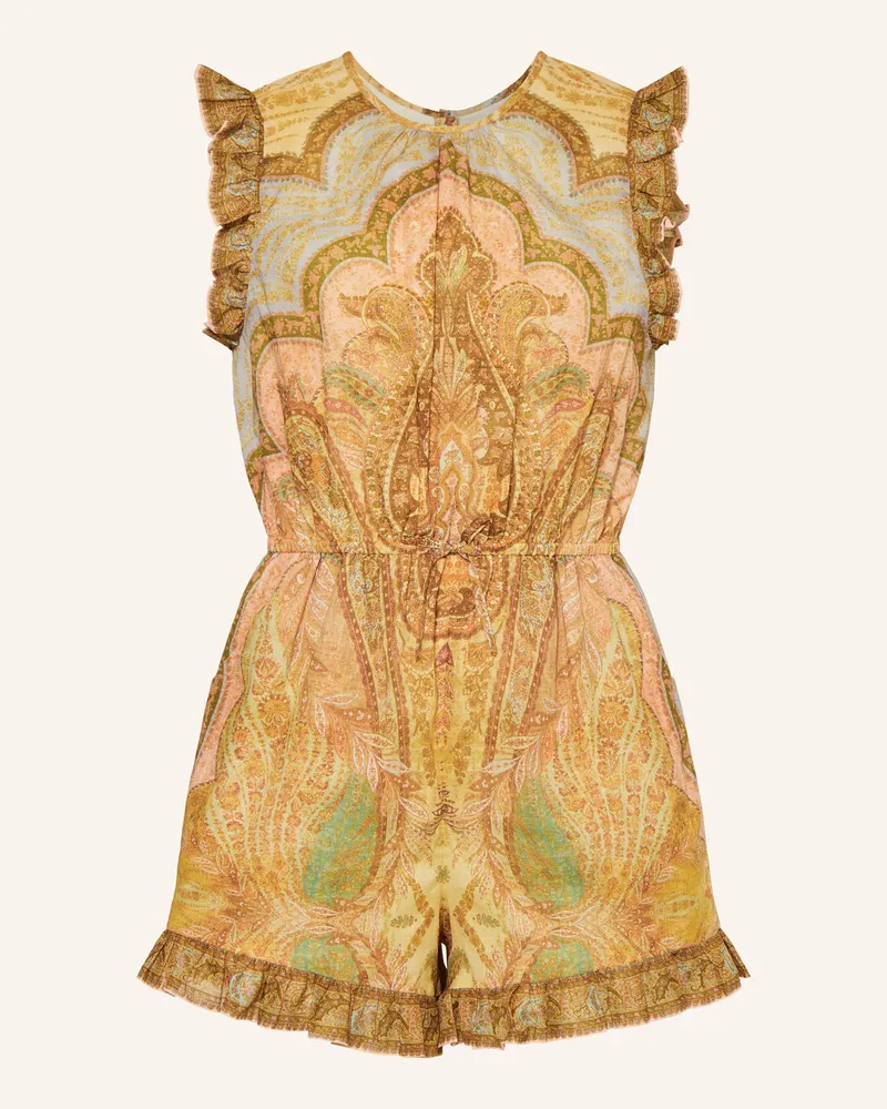 Zimmermann Jumpsuit Awaken Mit Rüschen beige Beige