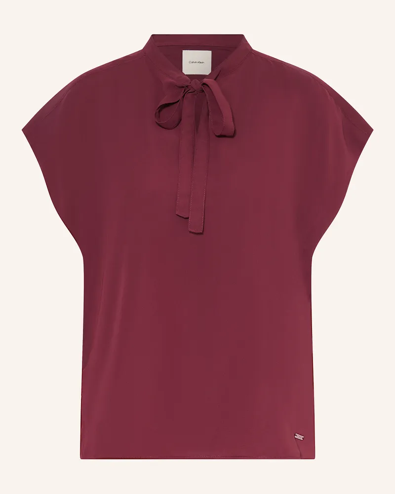 Calvin Klein Blusenshirt Dunkelrot