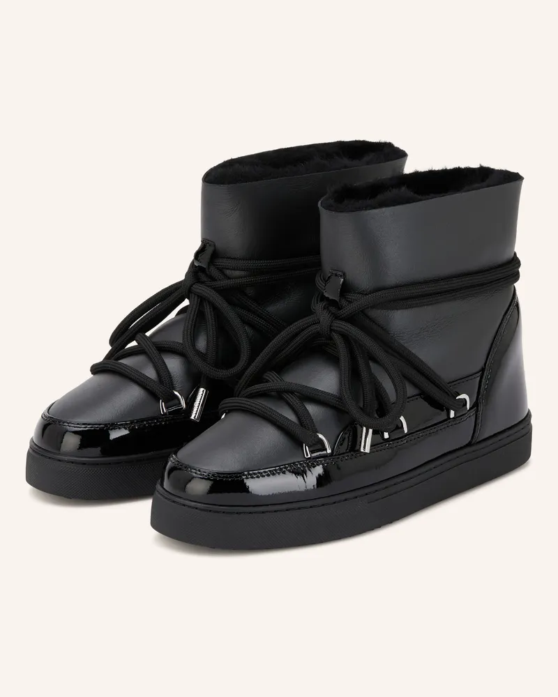 INUIKII Lack-Boots Glossy schwarz Schwarz