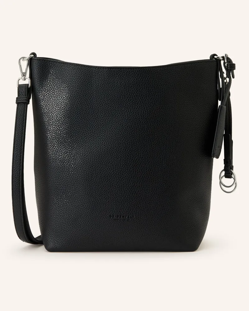 SEIDENFELT Schultertasche Lohja schwarz Schwarz