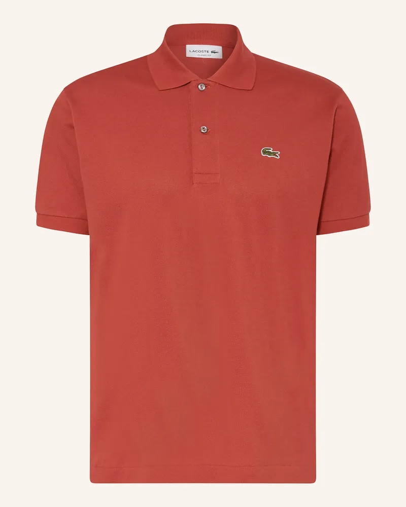 Lacoste Piqué-Poloshirt Classic Fit Dunkelorange
