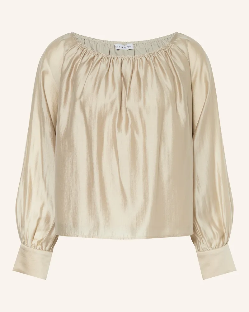 Mrs & HUGS Blusenshirt Beige