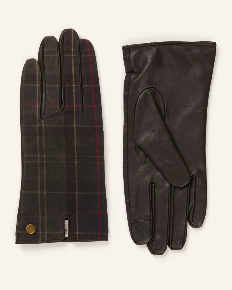 Barbour Lederhandschuhe Scarlet braun Dunkelbraun