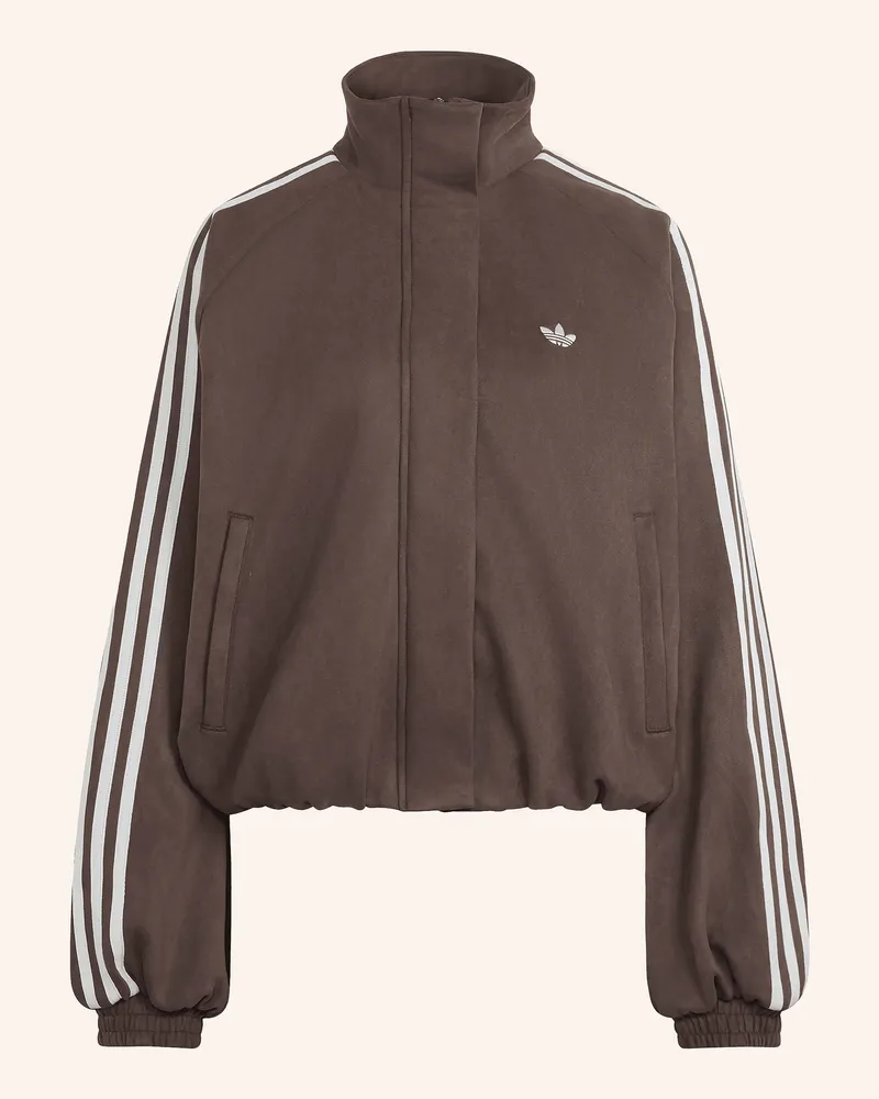 adidas Blouson In Lederoptik braun Dunkelbraun