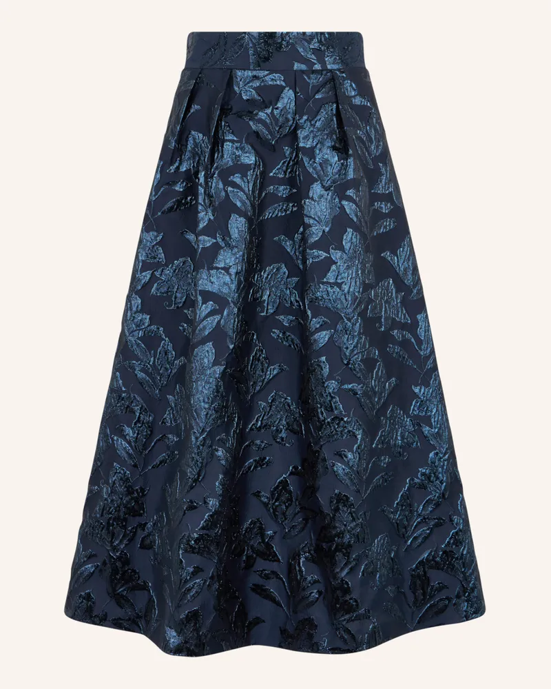 Apart Midi Jacquardrock Dunkelblau