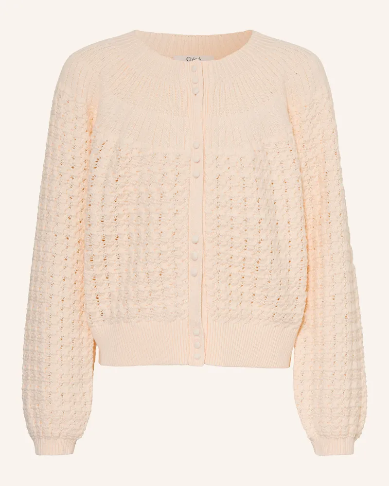 Chloé Strickjacke weiss Creme