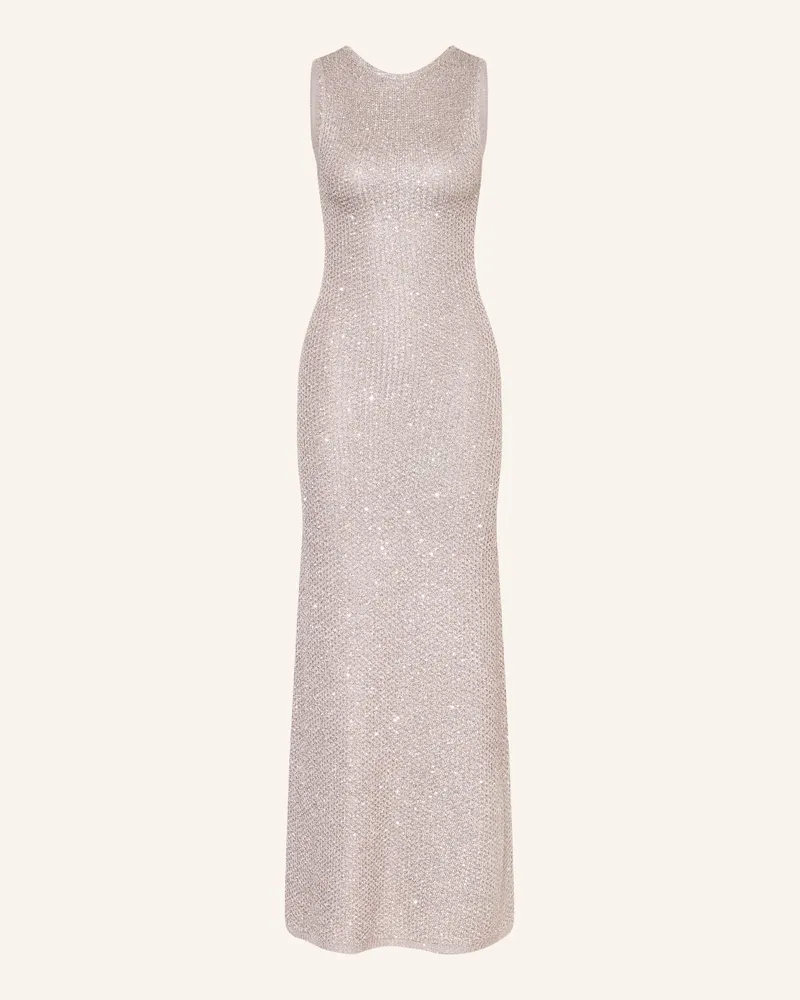 Mrs & HUGS Strickkleid Mit Pailletten silber Silber