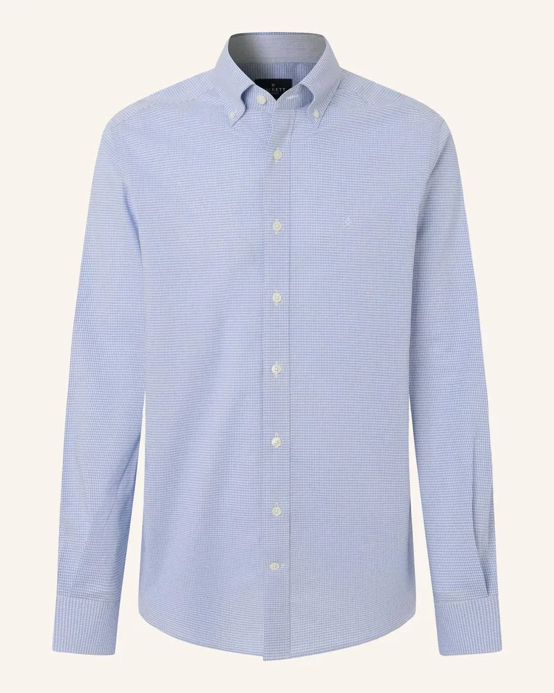 Hackett Freizeithemd Bi Stretch Gingham blau Hellblau