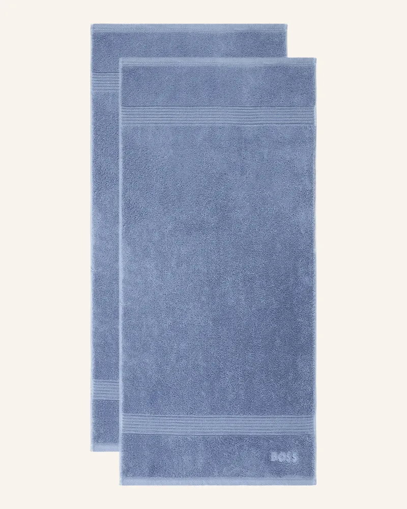 HUGO BOSS Handtuch 2er Set Loft blau Hellblau