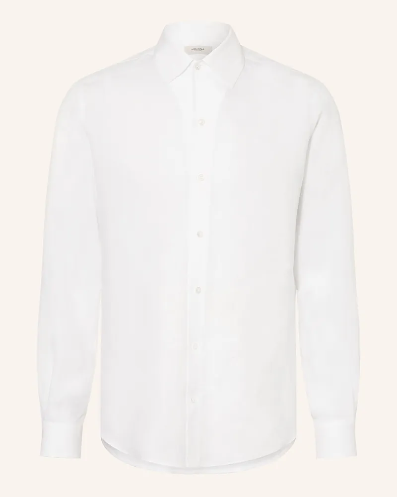AGNONA Leinenhemd Regular Fit weiss Weiss