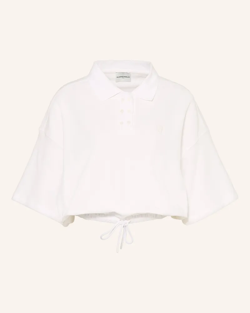Claudie Pierlot Piqué-Poloshirt weiss Weiss