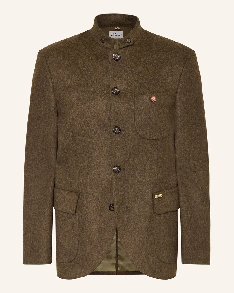 Luis Trenker Sakko Lusandro Slim Fit gruen Oliv