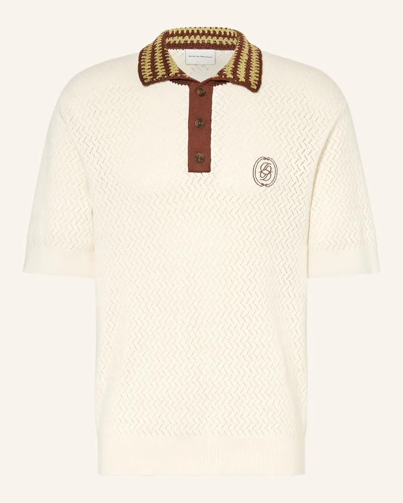 Drôle de Monsieur Strick-Poloshirt weiss Creme