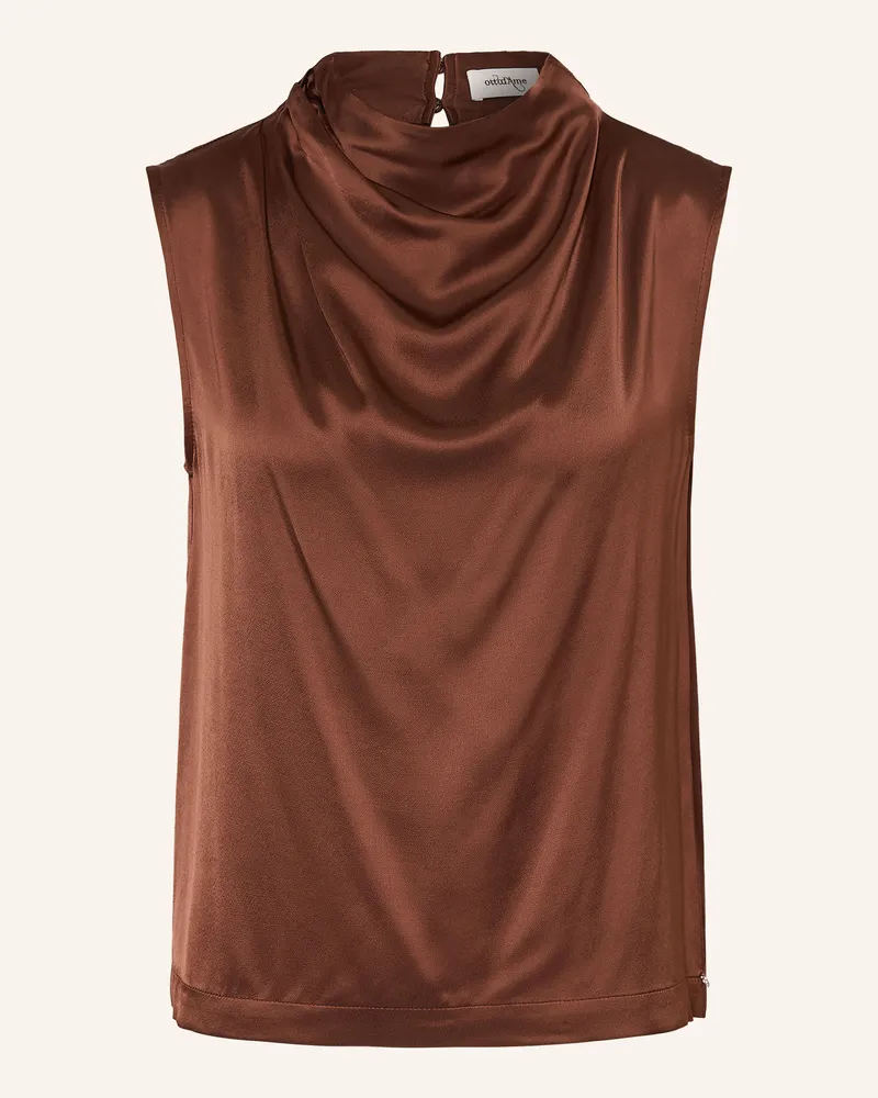 ottod’Ame Blusentop Aus Satin braun Braun