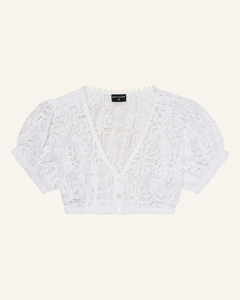 KINGA MATHE Dirndlbluse Kaira weiss Weiss