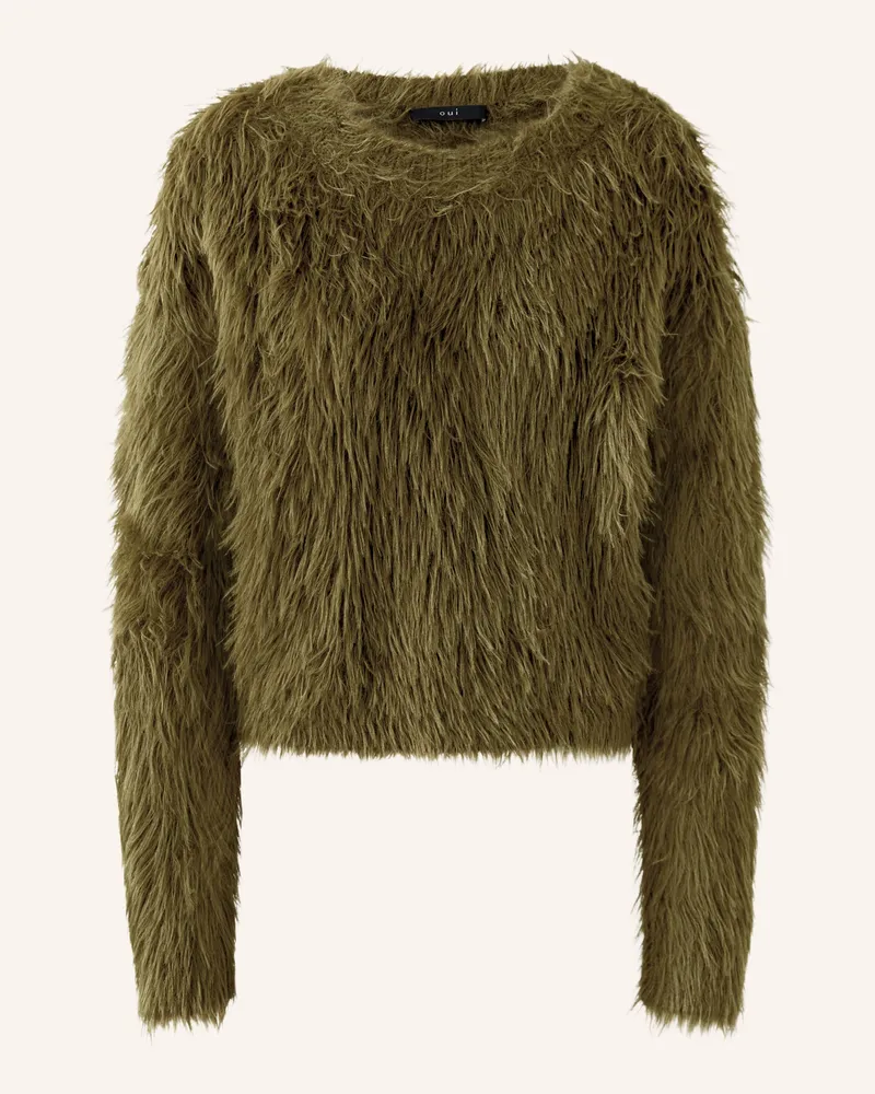 Oui  Pullover gruen Oliv