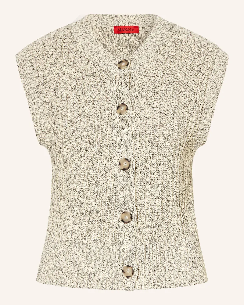 MAX&Co. Strickweste ERNESTA Ecru