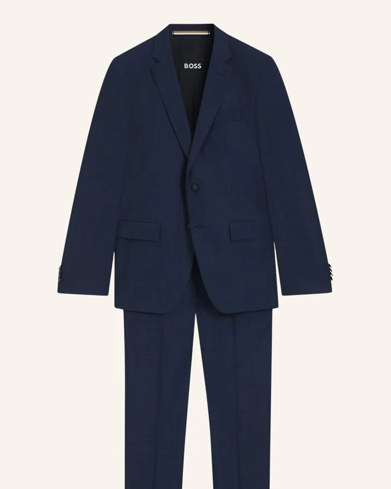 HUGO BOSS Business Anzug H-HUGE-2PCS-224 Slim Fit Blau