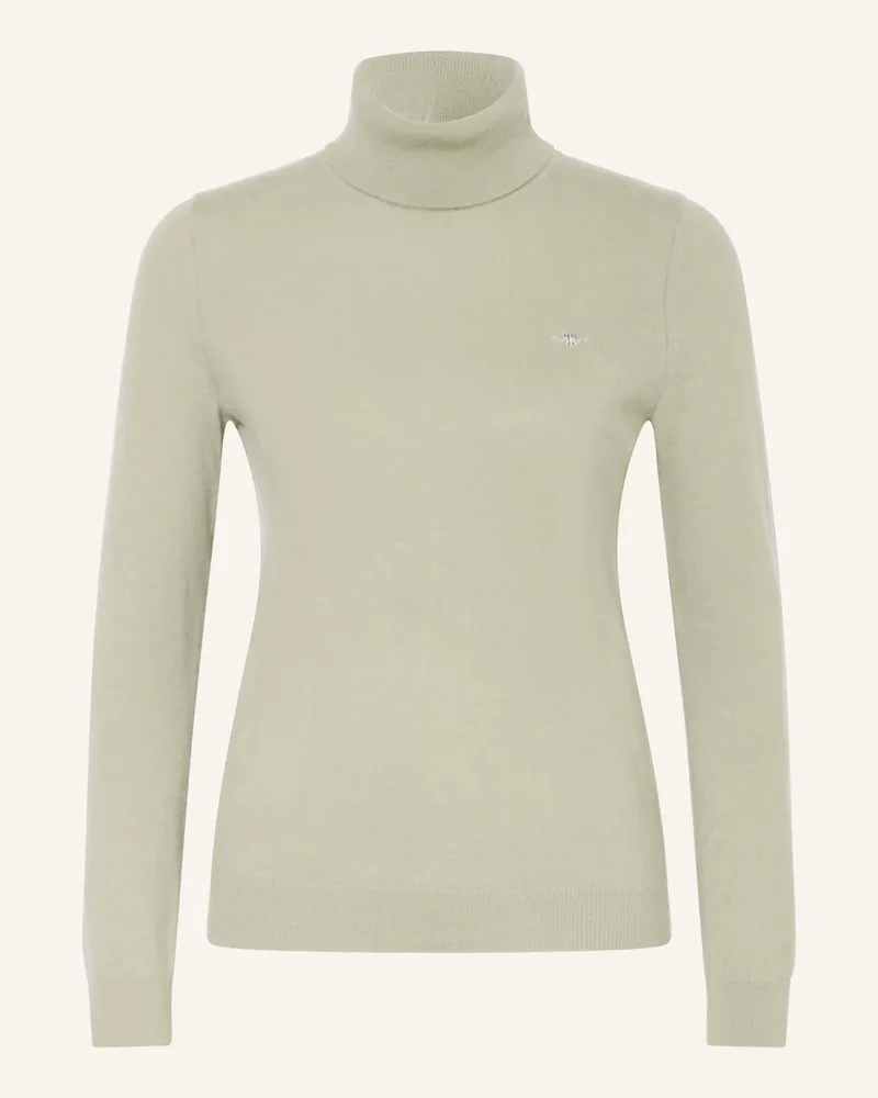 Gant Rollkragenpullover gruen Hellgrün