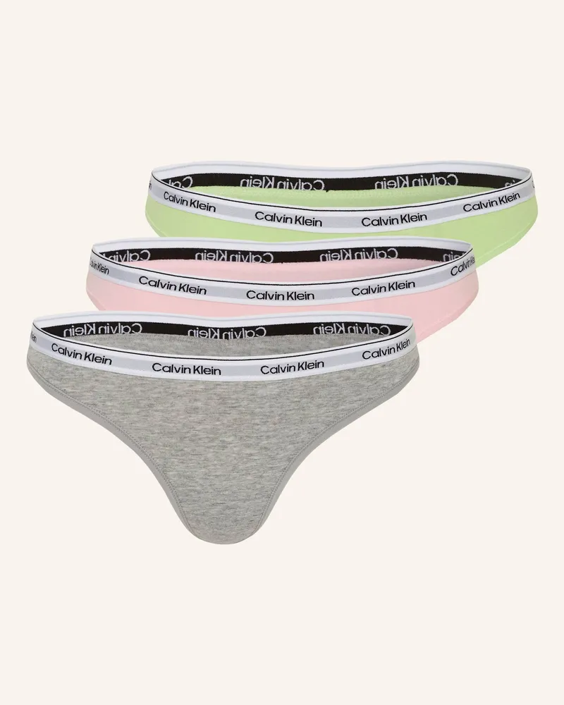 Calvin Klein 3er-Pack Strings MODERN LOGO Hellgrün