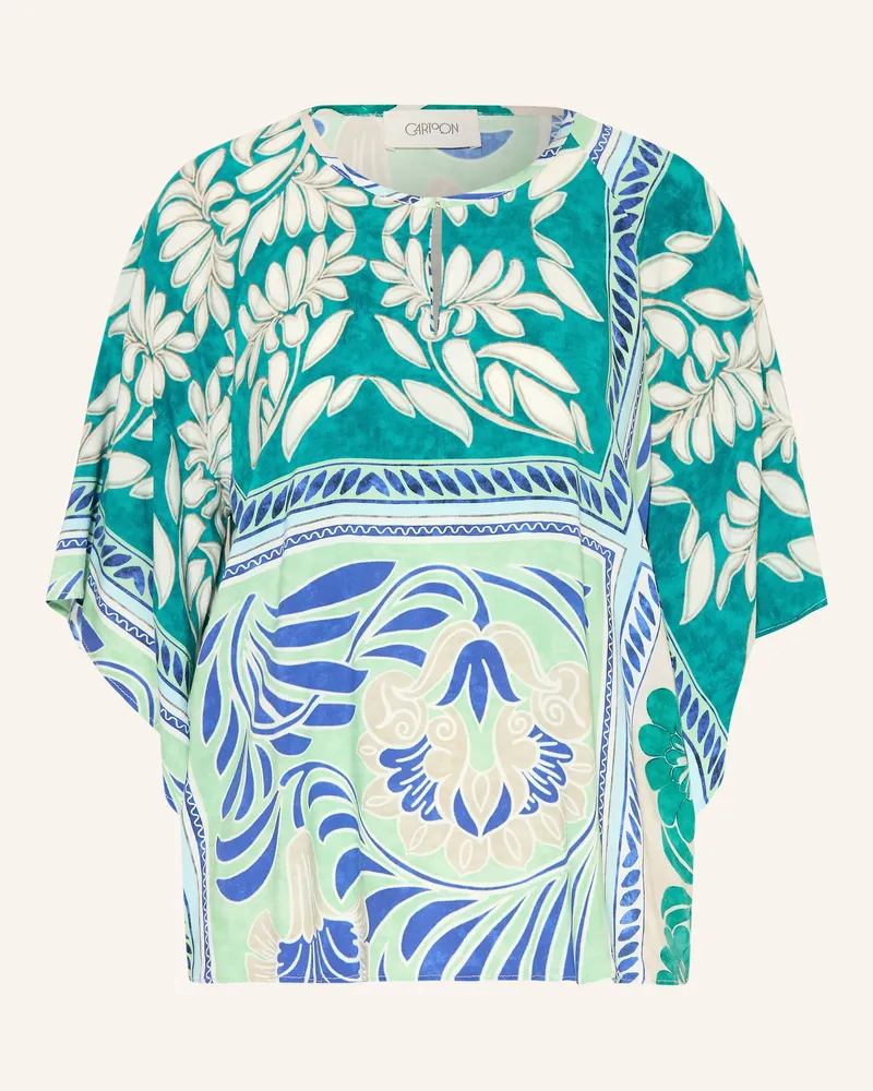 Cartoon Blusenshirt Petrol