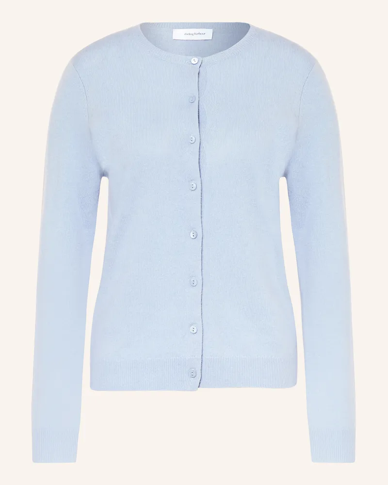 Darling Harbour Strickjacke aus Cashmere Himmelblau
