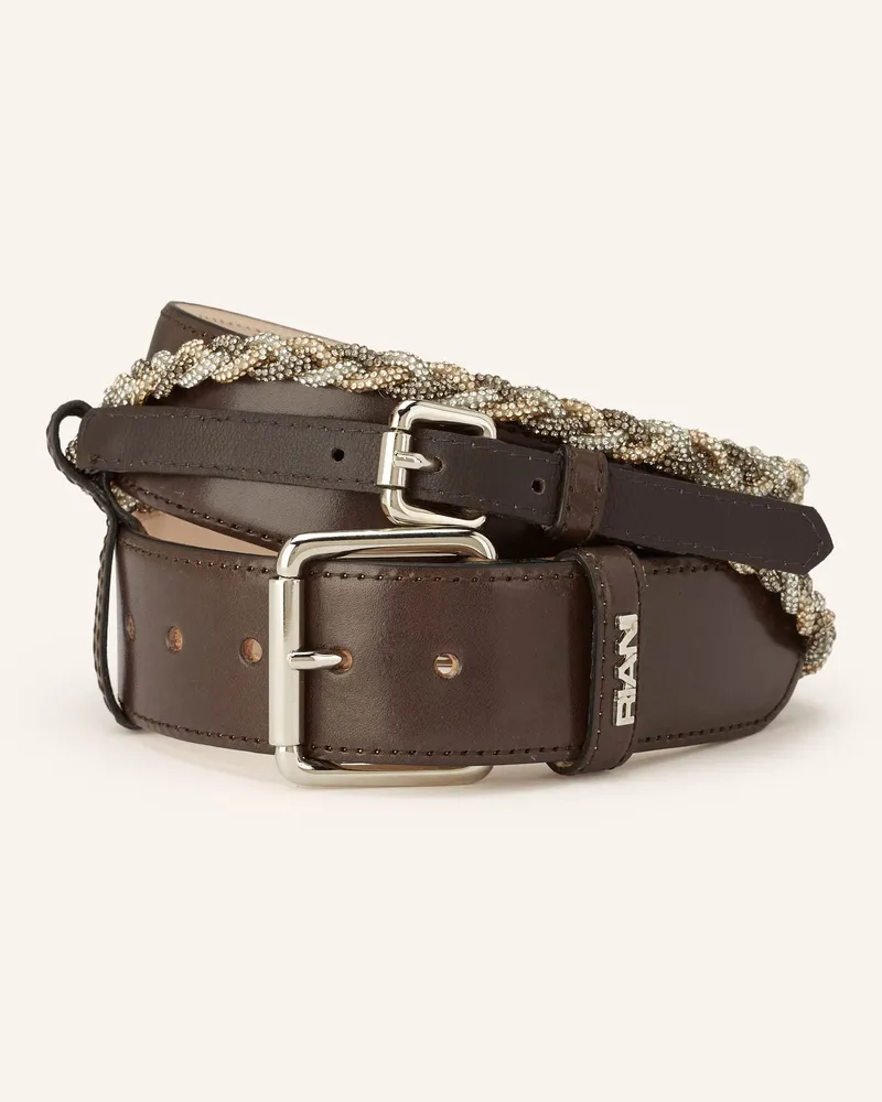 Riani 2er-Set Gürtel Dunkelbraun