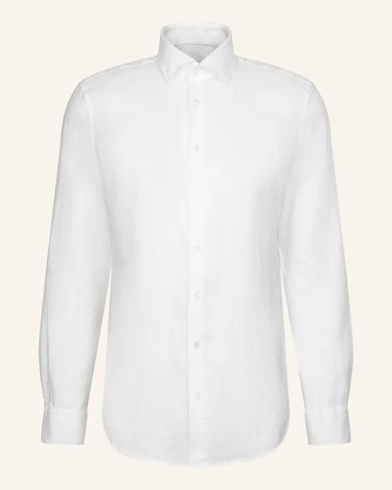 Seidensticker Leinenhemd Slim Fit weiss Weiss
