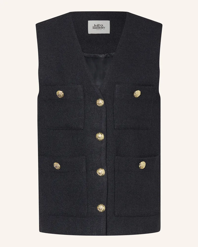 Lollys Laundry Weste Edel blau Dunkelblau