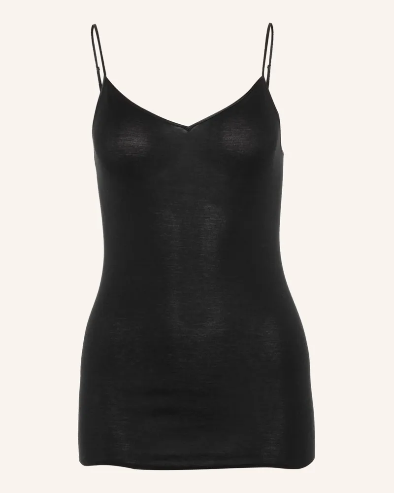 Hanro Top Cotton Seamless schwarz Schwarz
