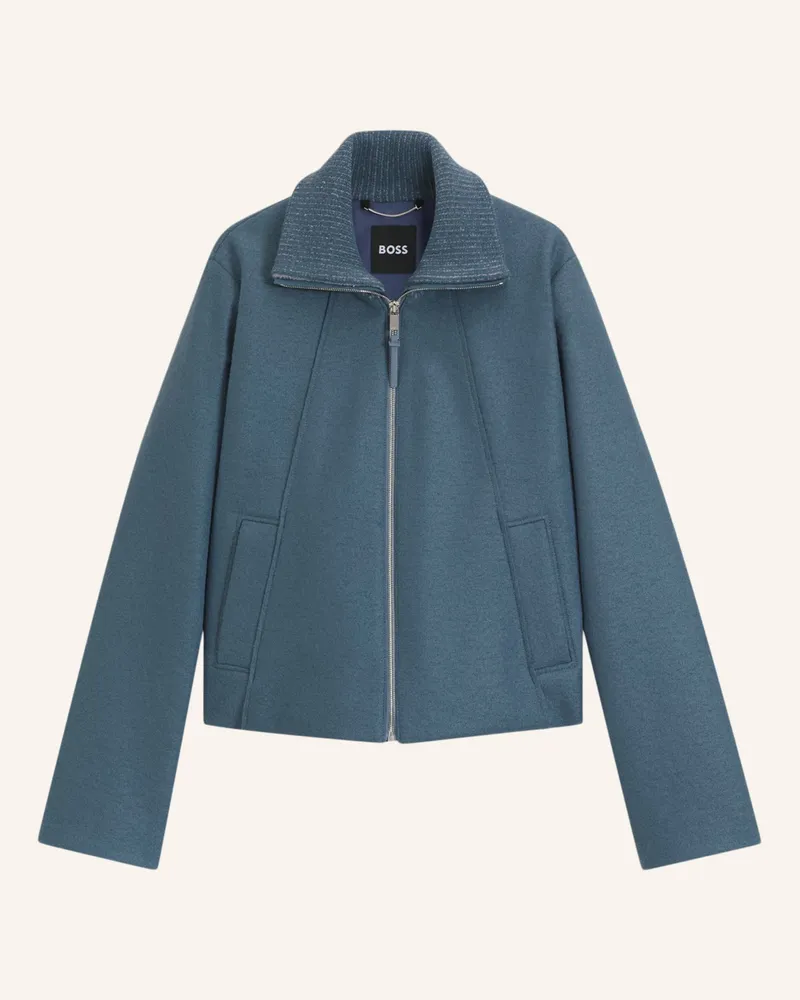 HUGO BOSS Klassischer Mantel CUNDALINI Regular Fit Hellblau