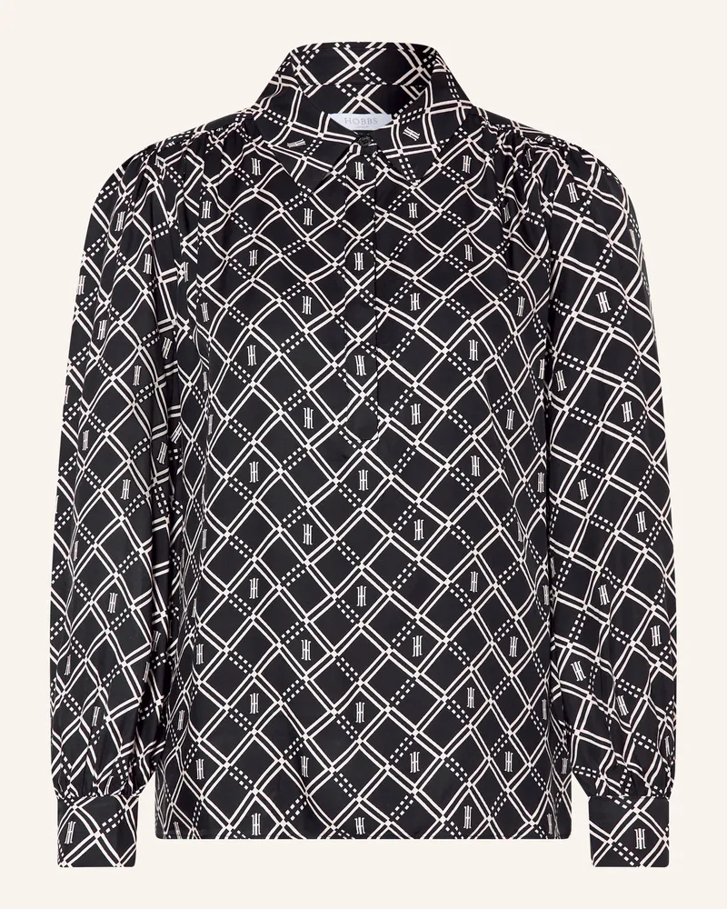 HOBBS London Hemdbluse PAULINA aus Satin Schwarz