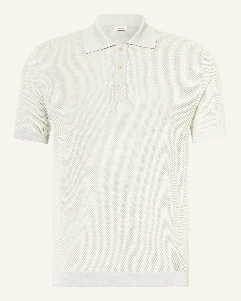 AGNONA Strick-Poloshirt mit Seide Creme