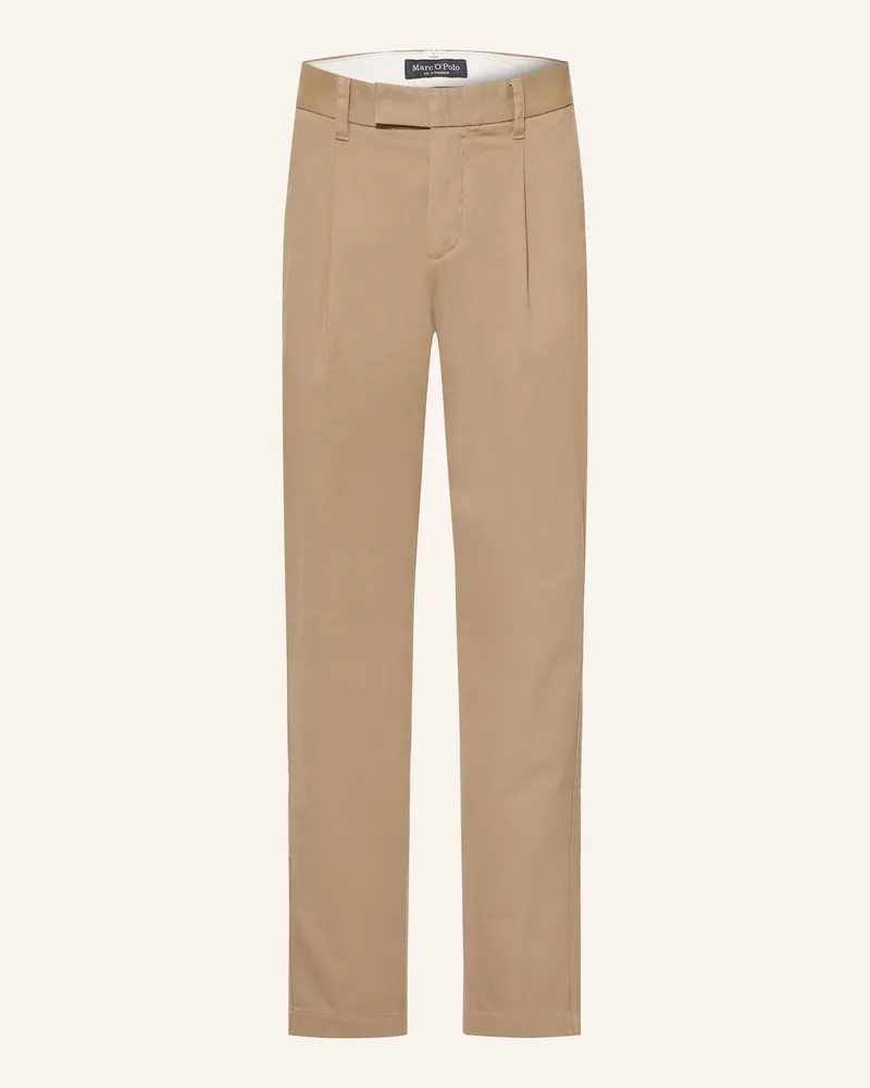 Marc O'Polo Chino Osby Pleats Tapered Fit braun Hellbraun