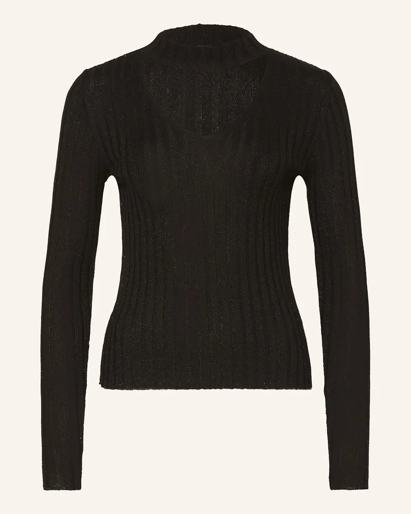 Riani Pullover Mit Cut-Outs Und Glitzergarn schwarz Schwarz