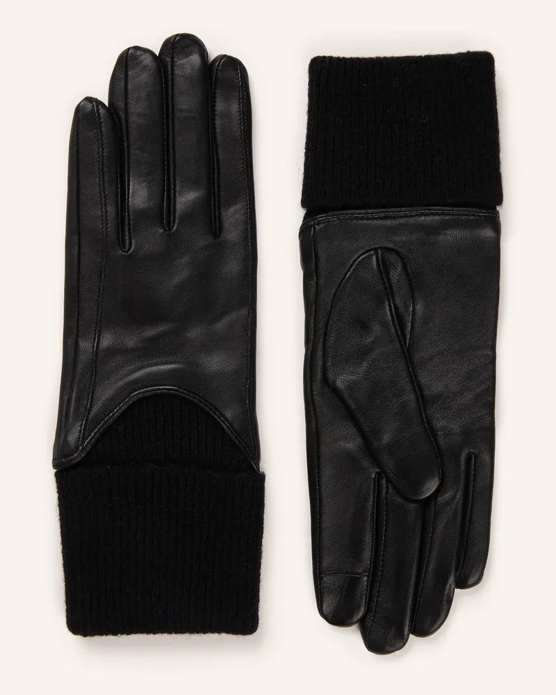 Claudie Pierlot Lederhandschuhe ARTYCP Schwarz